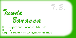 tunde barassa business card